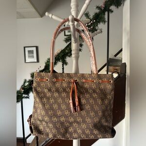 NWT Dooney & Bourke Brown Monogram Shoulder Bag